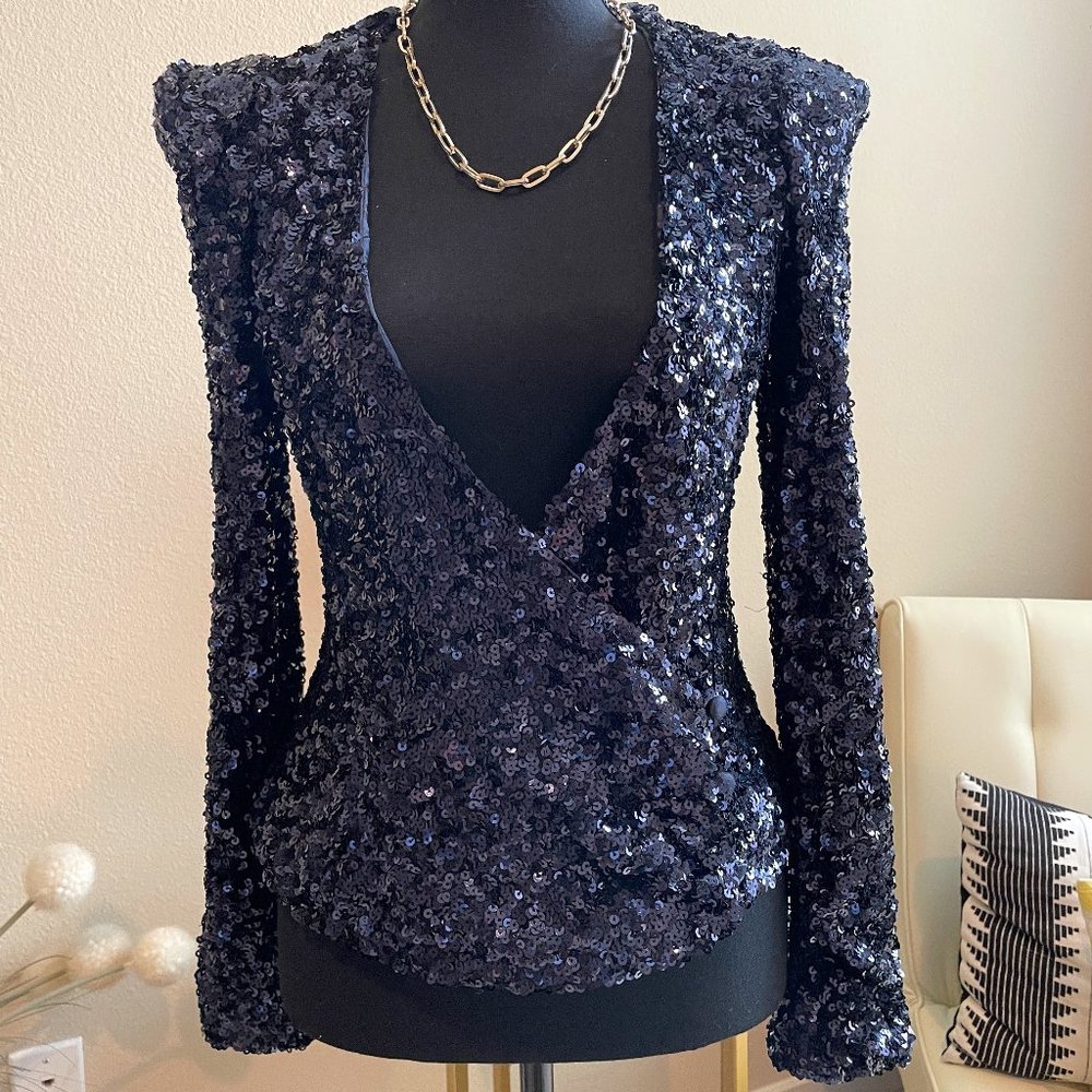 French Connection Samantha Sequin Jacket